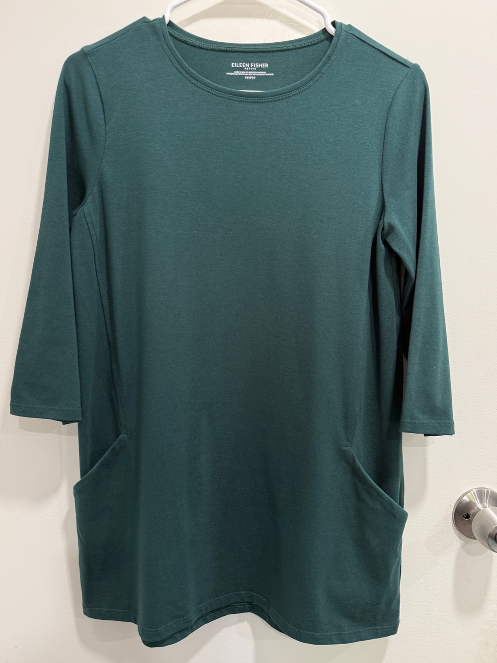 Eileen Fisher Dark Green Tunic Size PP/PTP